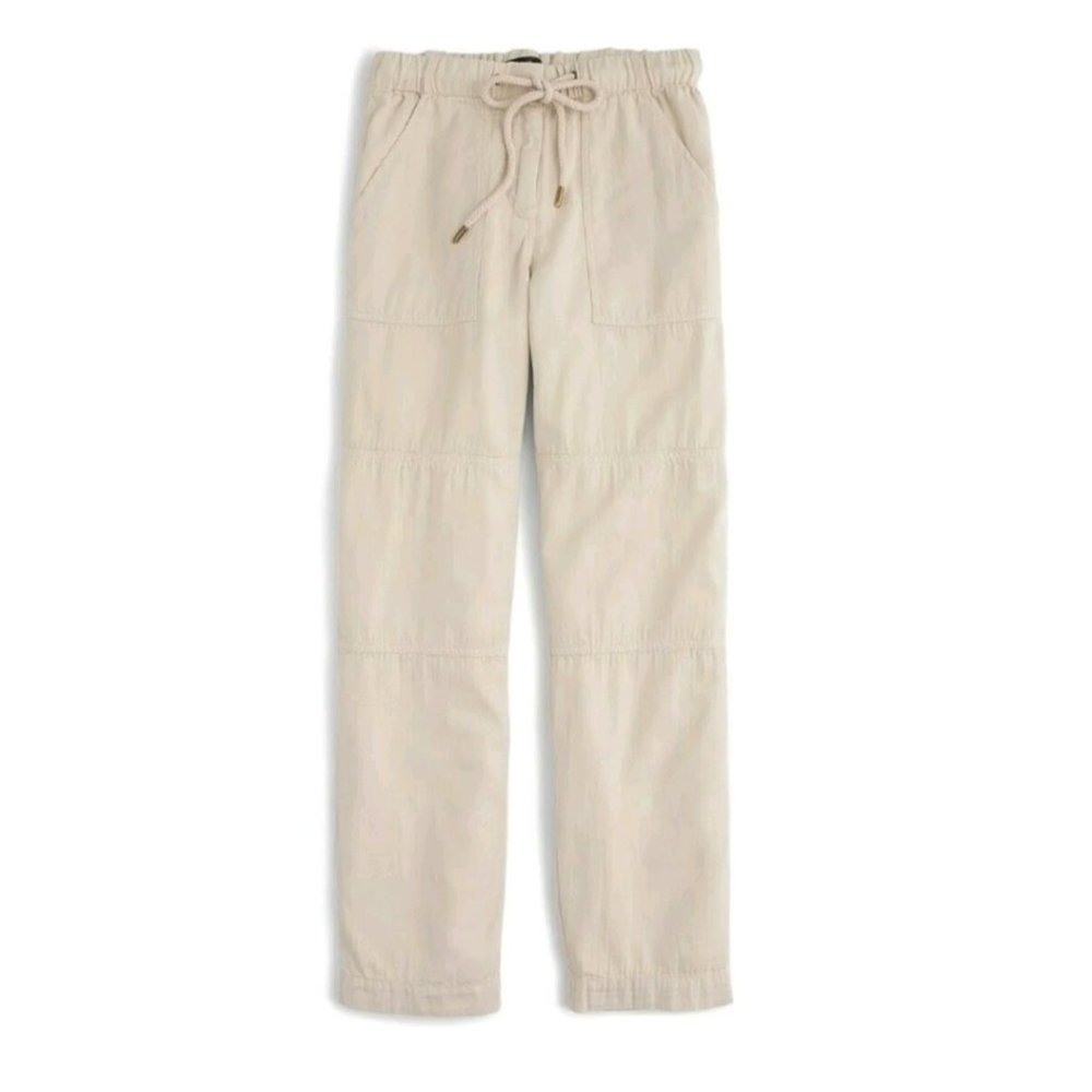 J. Crew Women's Pull-on Drawstring Crop Pants in Light Beige Size 8